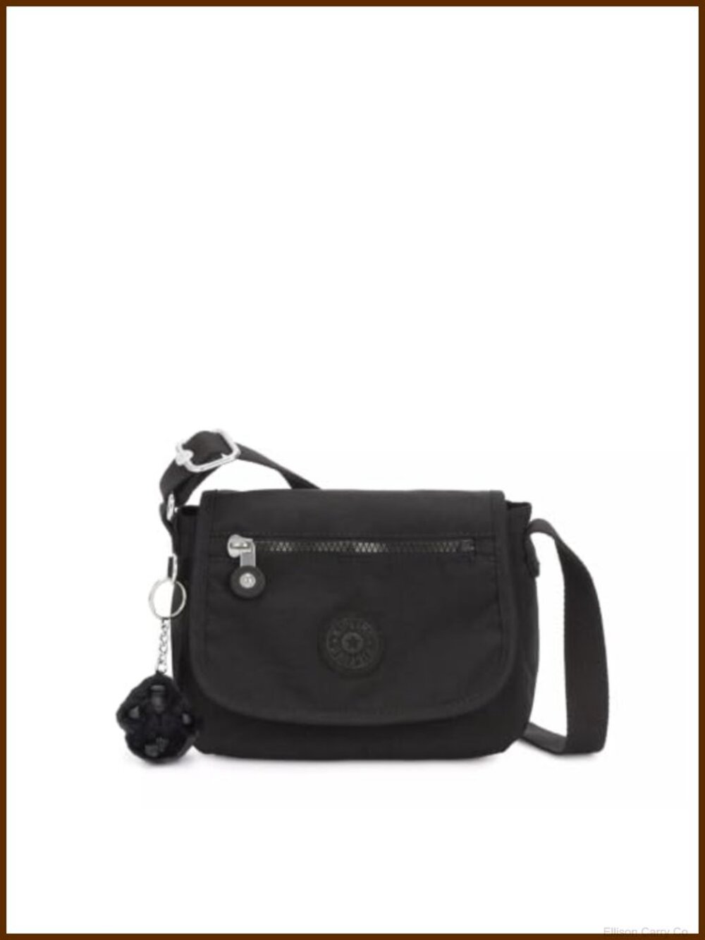 Water Resistant Crinkled Nylon Mini Crossbody Bag Adjustable Strap